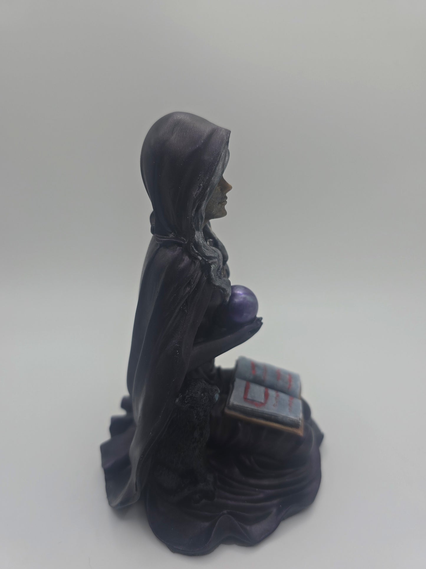 Resin Witch with dark purple cloak