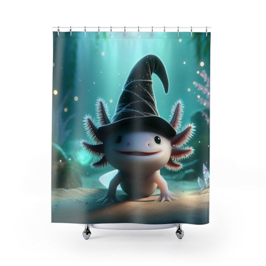 Axolotl Shower Curtain - Resonating Crystal Creations