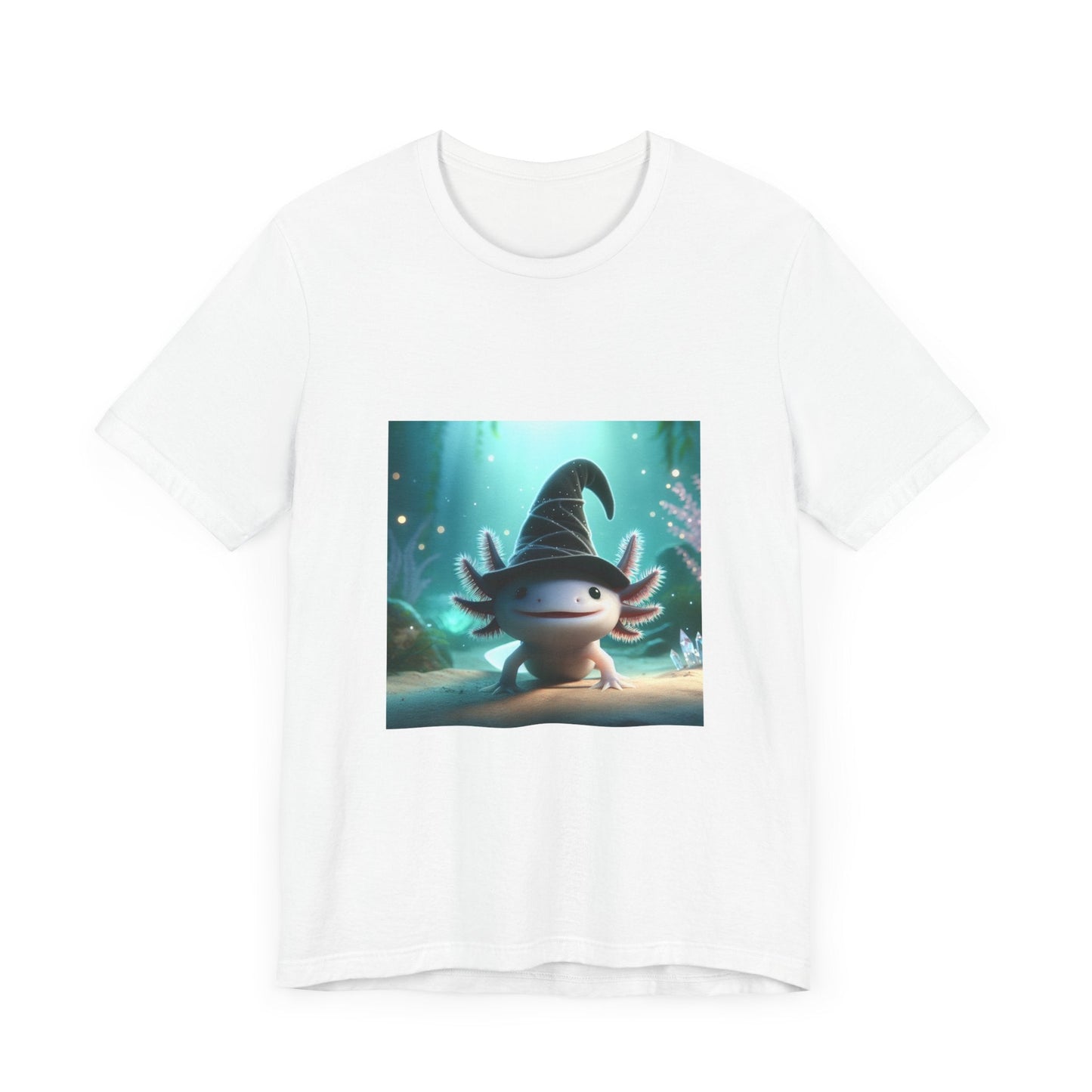 Axolotl Wizard Tee - Resonating Crystal Creations