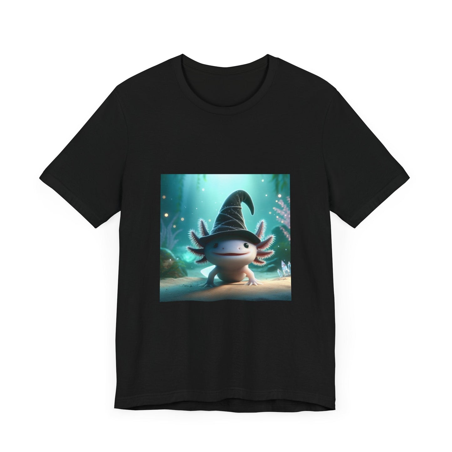 Axolotl Wizard Tee - Resonating Crystal Creations