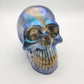 Blue and Gold Resin Skull - Resonating Crystal Creations