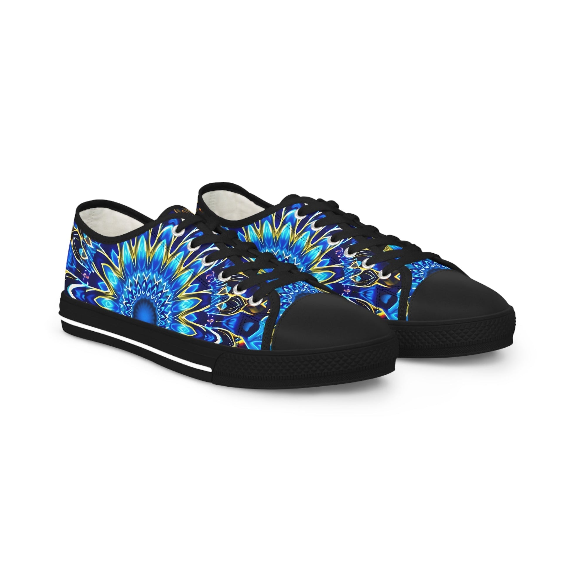 Blue Mandala Sneakers - Resonating Crystal Creations