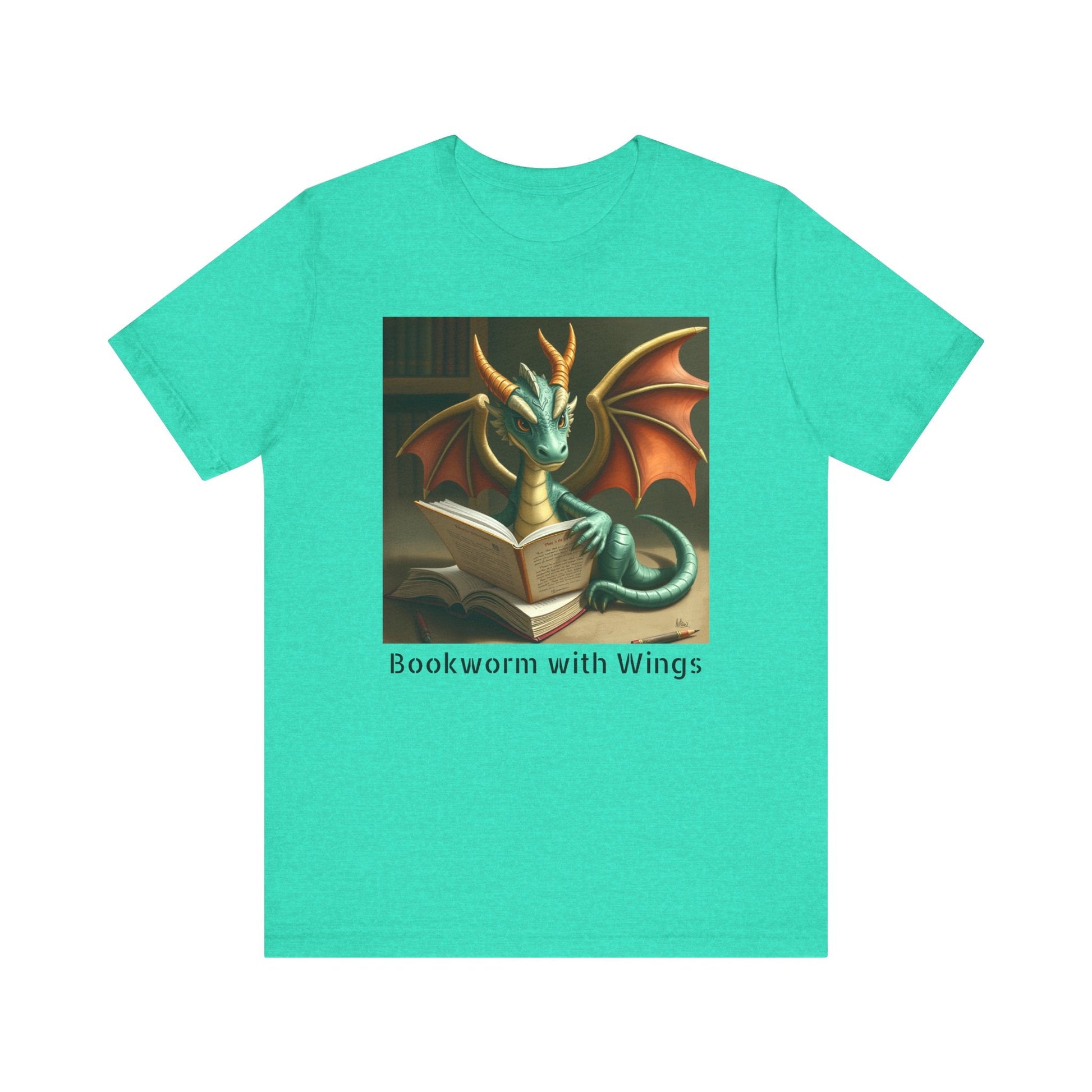 Bookworm with Wings Dragon Tshirt - Resonating Crystal Creations