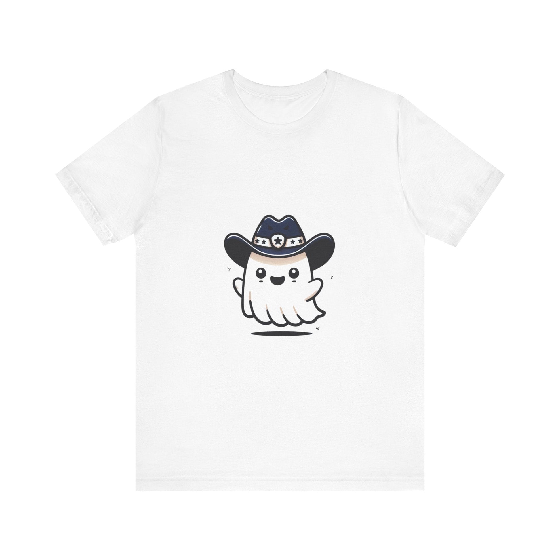 Boy Ghost Cowboy Hat Tshirt, Halloween Cute Spooky Tee, Unisex Jersey Shirt, Kids Costume Top, Funny Ghostly Western Apparel, Youth Ghost - Resonating Crystal Creations