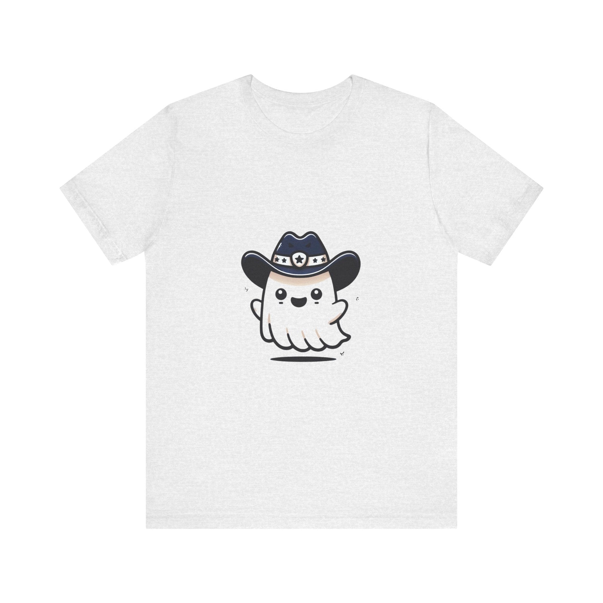 Boy Ghost Cowboy Hat Tshirt, Halloween Cute Spooky Tee, Unisex Jersey Shirt, Kids Costume Top, Funny Ghostly Western Apparel, Youth Ghost - Resonating Crystal Creations