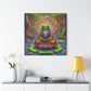 Canvas Art: Meditating Zen Frog - Resonating Crystal Creations