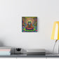 Canvas Art: Meditating Zen Frog - Resonating Crystal Creations