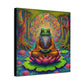 Canvas Art: Meditating Zen Frog - Resonating Crystal Creations