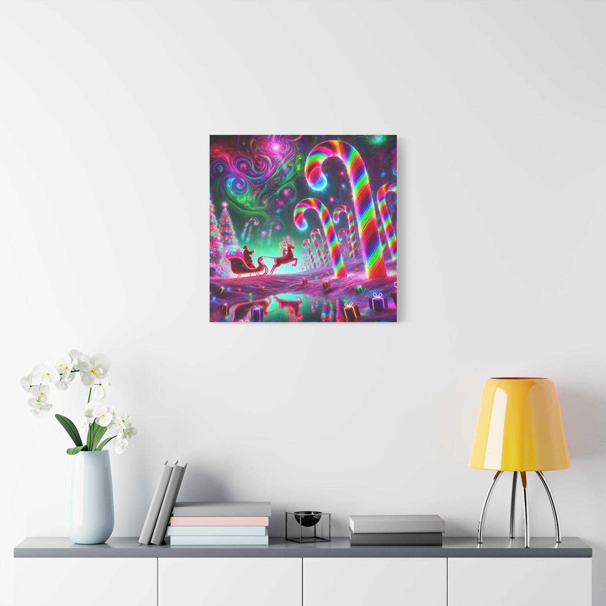 Canvas art: Psychedelic Christmas Candyland - Resonating Crystal Creations