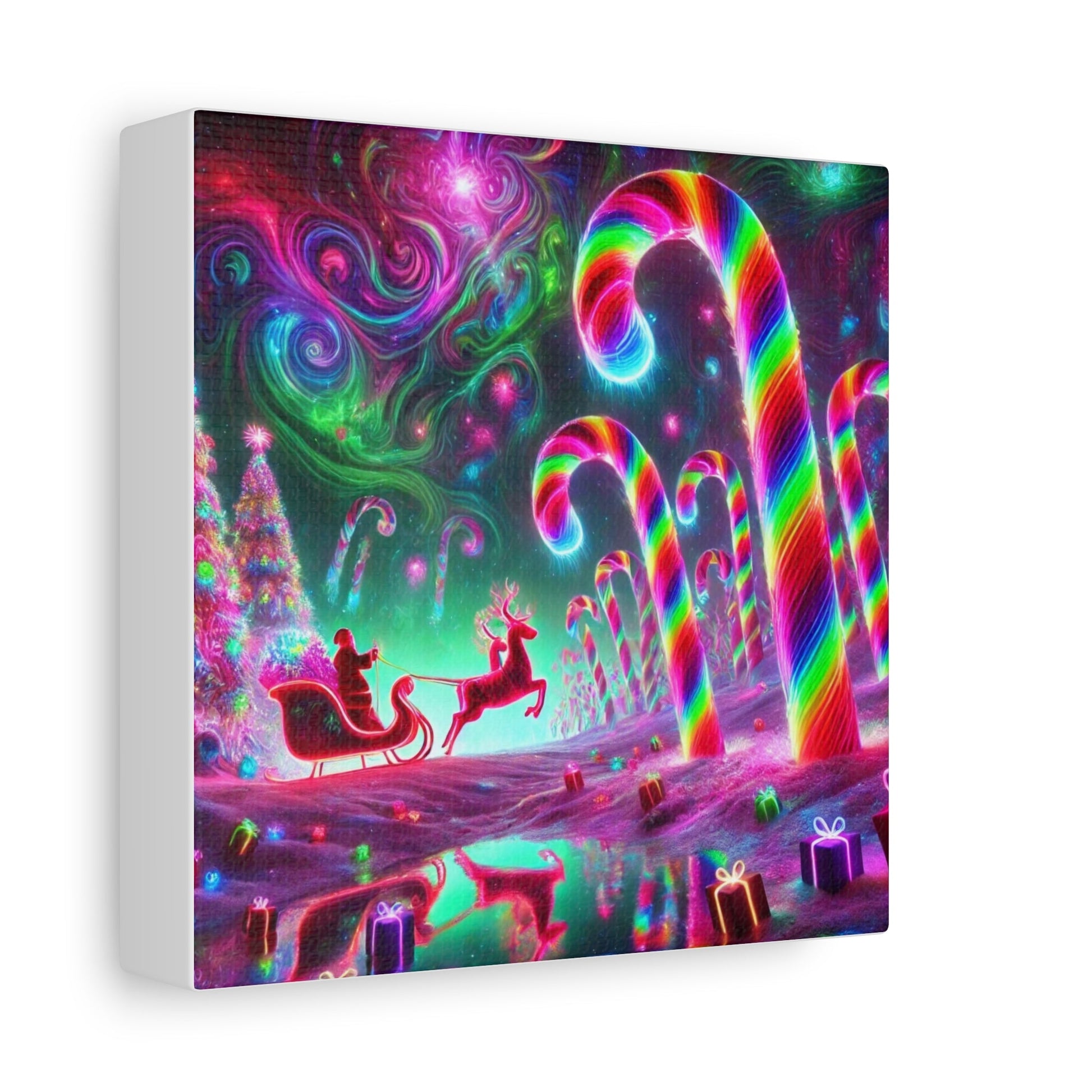 Canvas art: Psychedelic Christmas Candyland - Resonating Crystal Creations