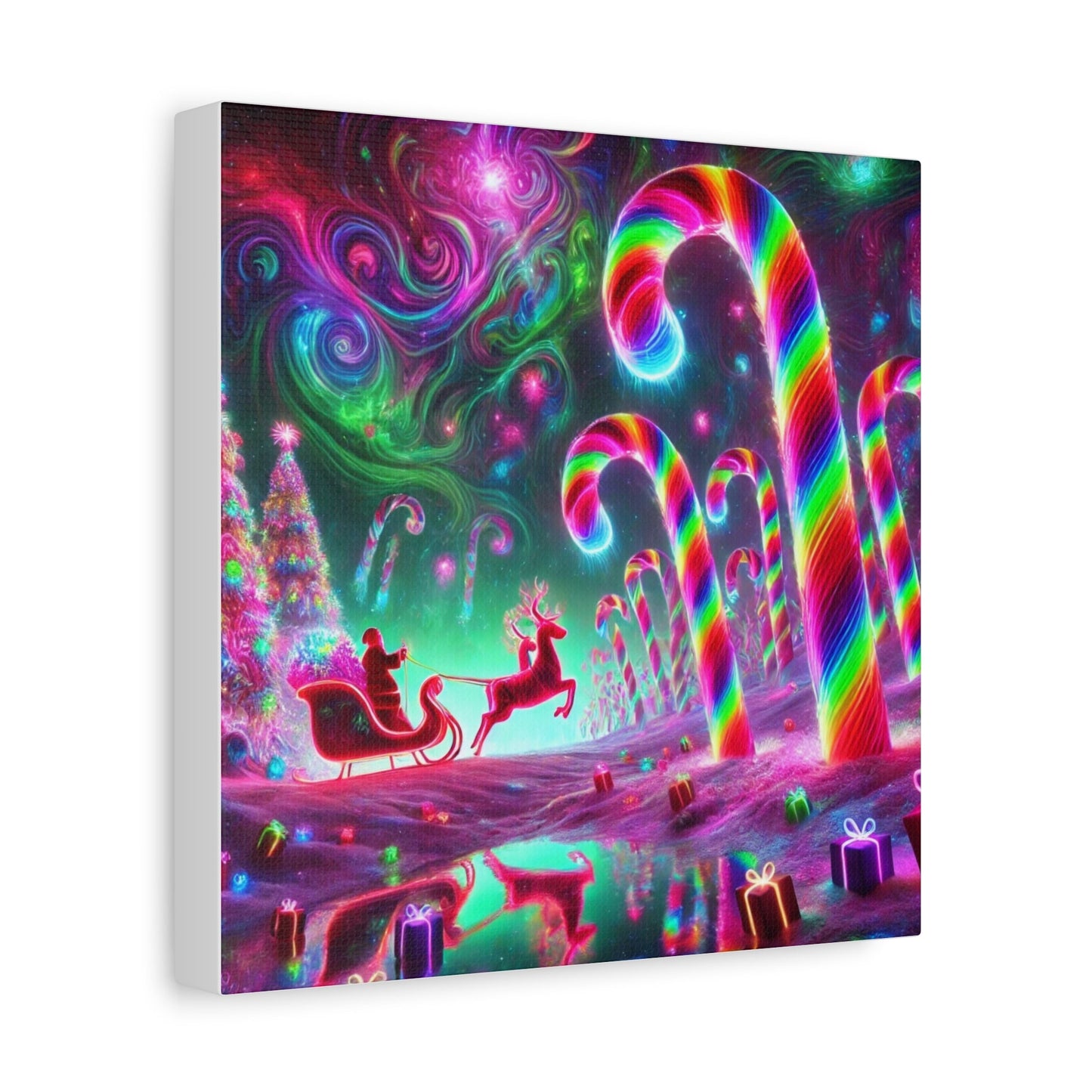 Canvas art: Psychedelic Christmas Candyland - Resonating Crystal Creations