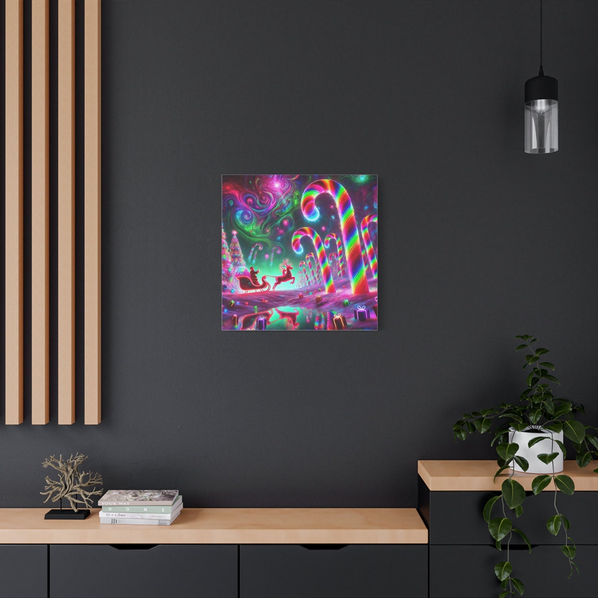 Canvas art: Psychedelic Christmas Candyland - Resonating Crystal Creations