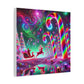 Canvas art: Psychedelic Christmas Candyland - Resonating Crystal Creations