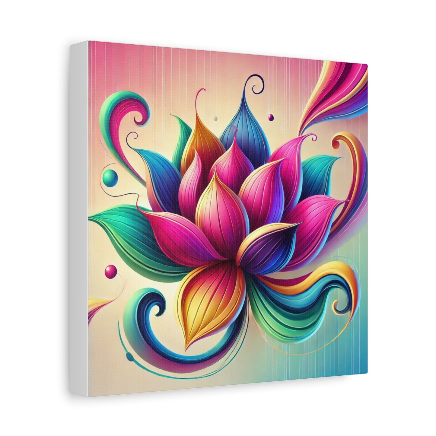 Canvas Print - Abstract Lotus Flower Design - Resonating Crystal Creations