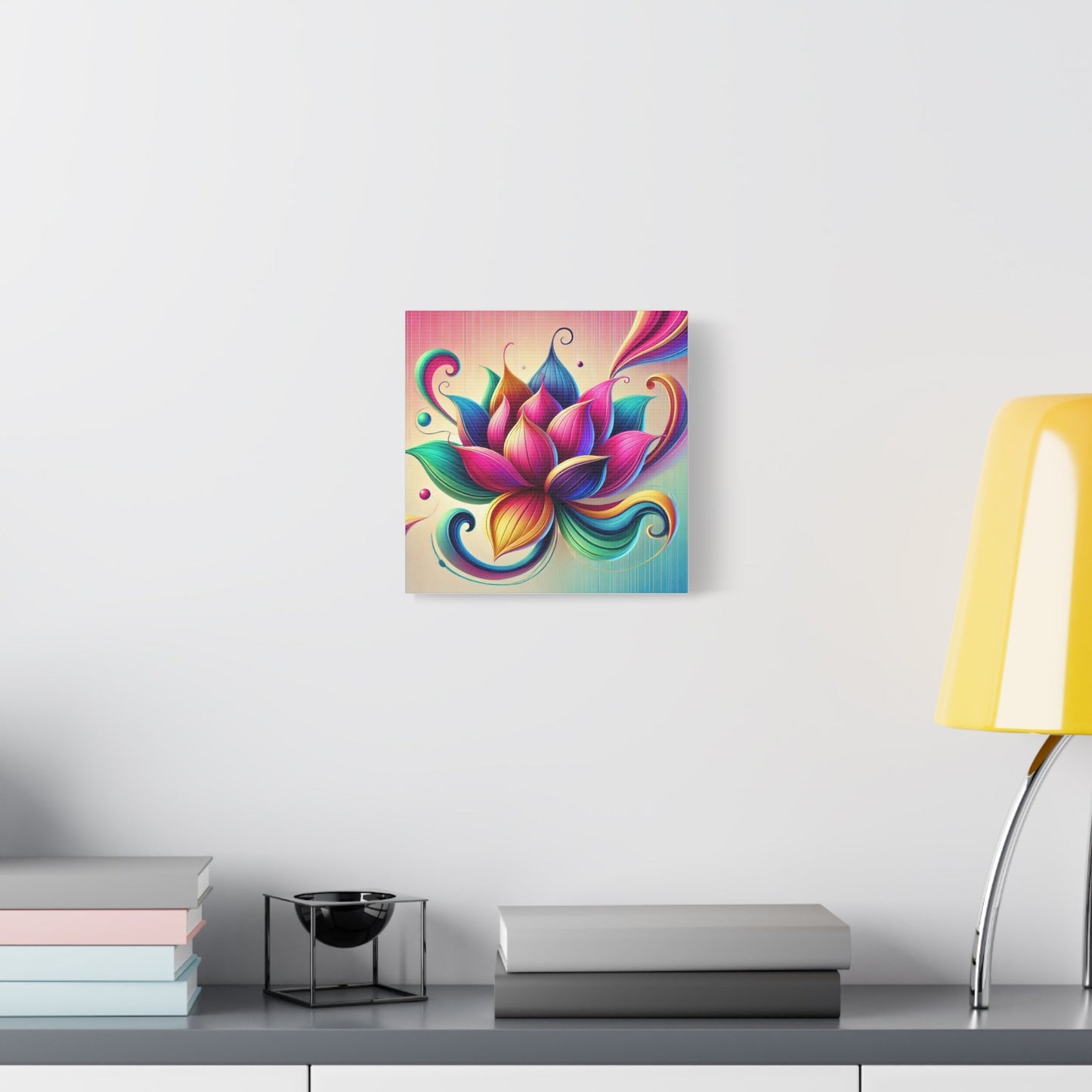 Canvas Print - Abstract Lotus Flower Design - Resonating Crystal Creations