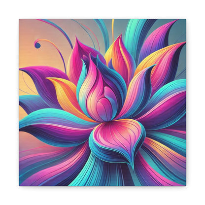 Canvas Print - Abstract Lotus Flower Design - Resonating Crystal Creations