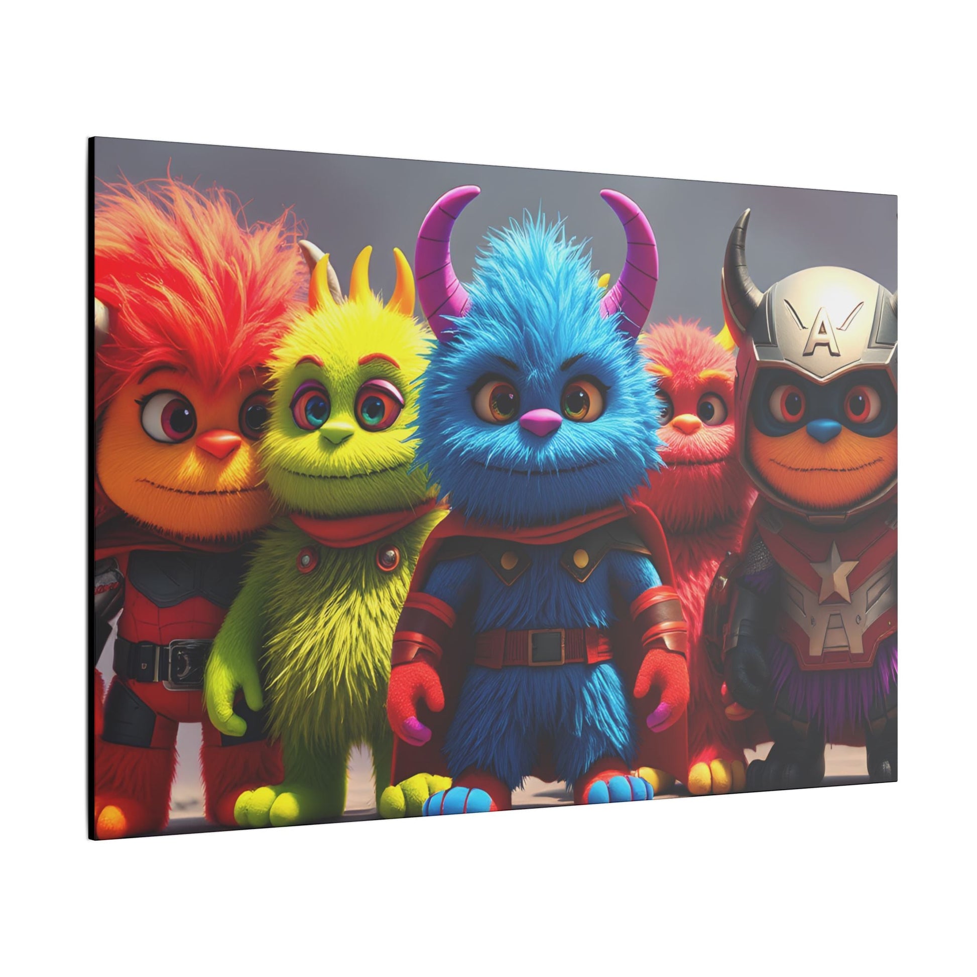 Canvas Print - Cute Monster Superheroes - Resonating Crystal Creations