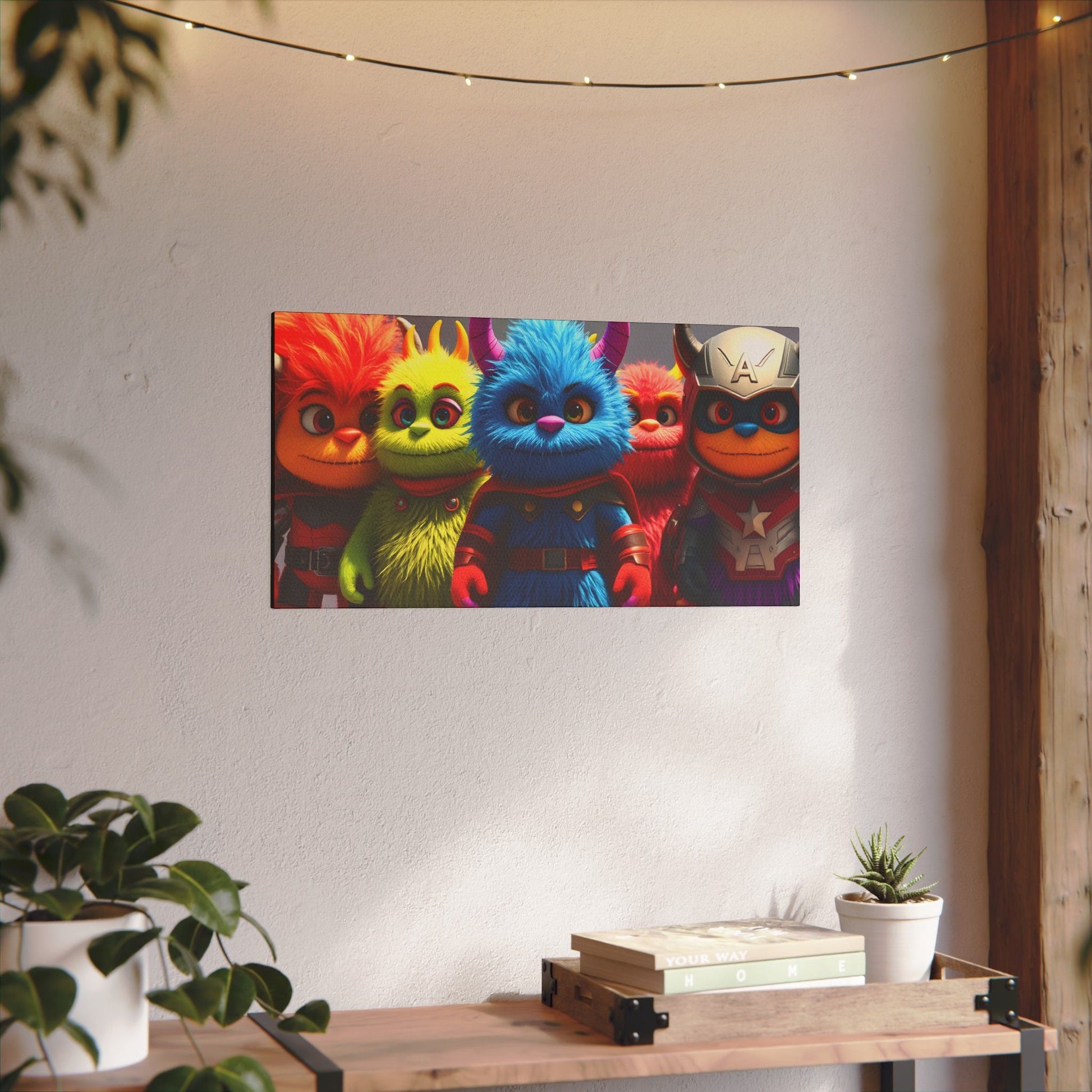 Canvas Print - Cute Monster Superheroes - Resonating Crystal Creations