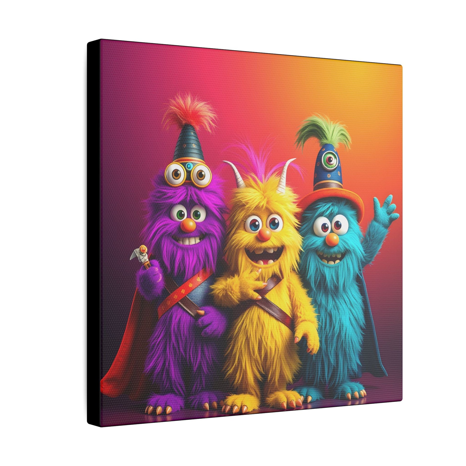 Canvas Print - Cute Monsters Costume Party - Resonating Crystal Creations