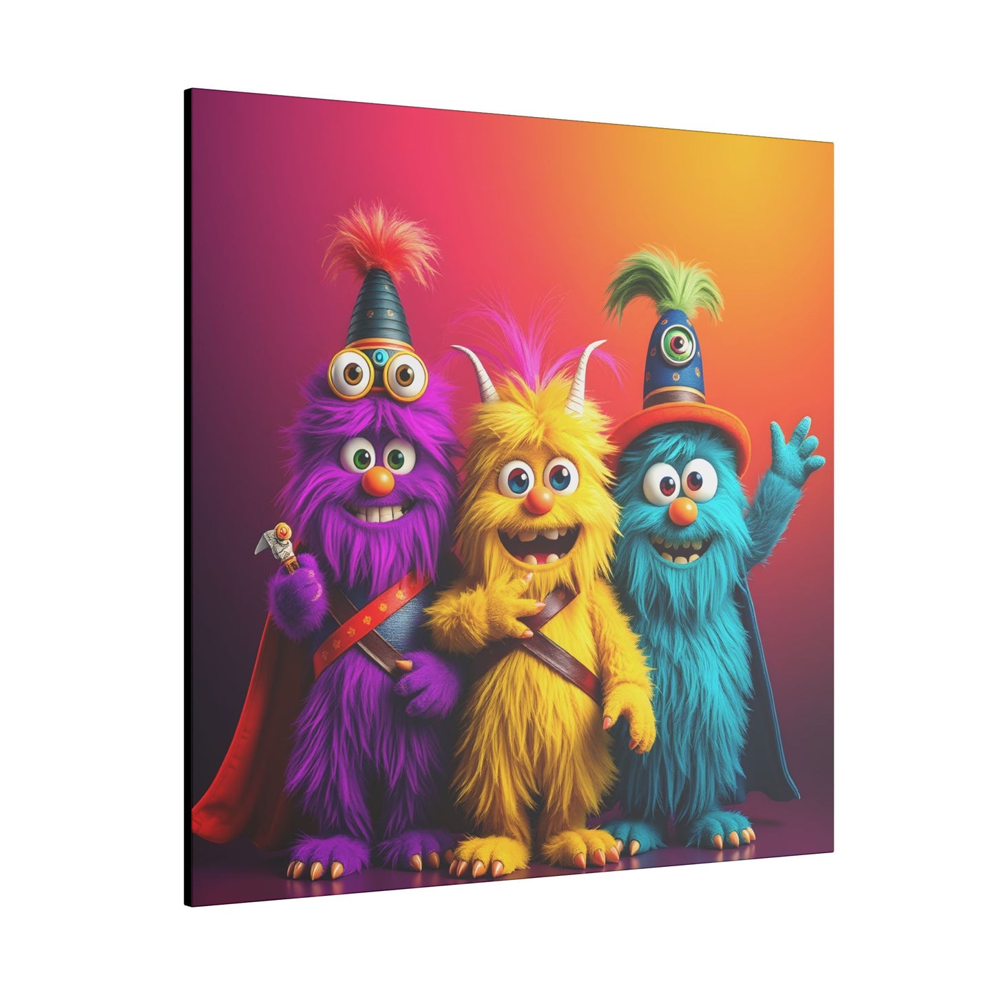 Canvas Print - Cute Monsters Costume Party - Resonating Crystal Creations