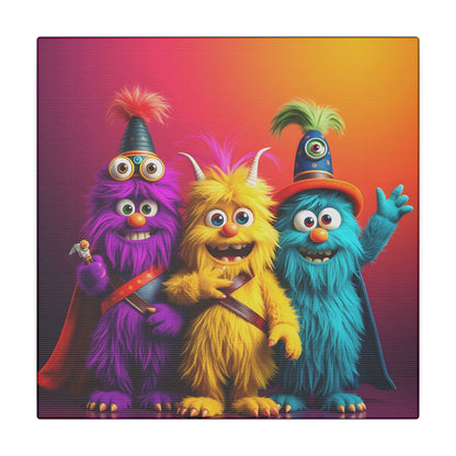 Canvas Print - Cute Monsters Costume Party - Resonating Crystal Creations