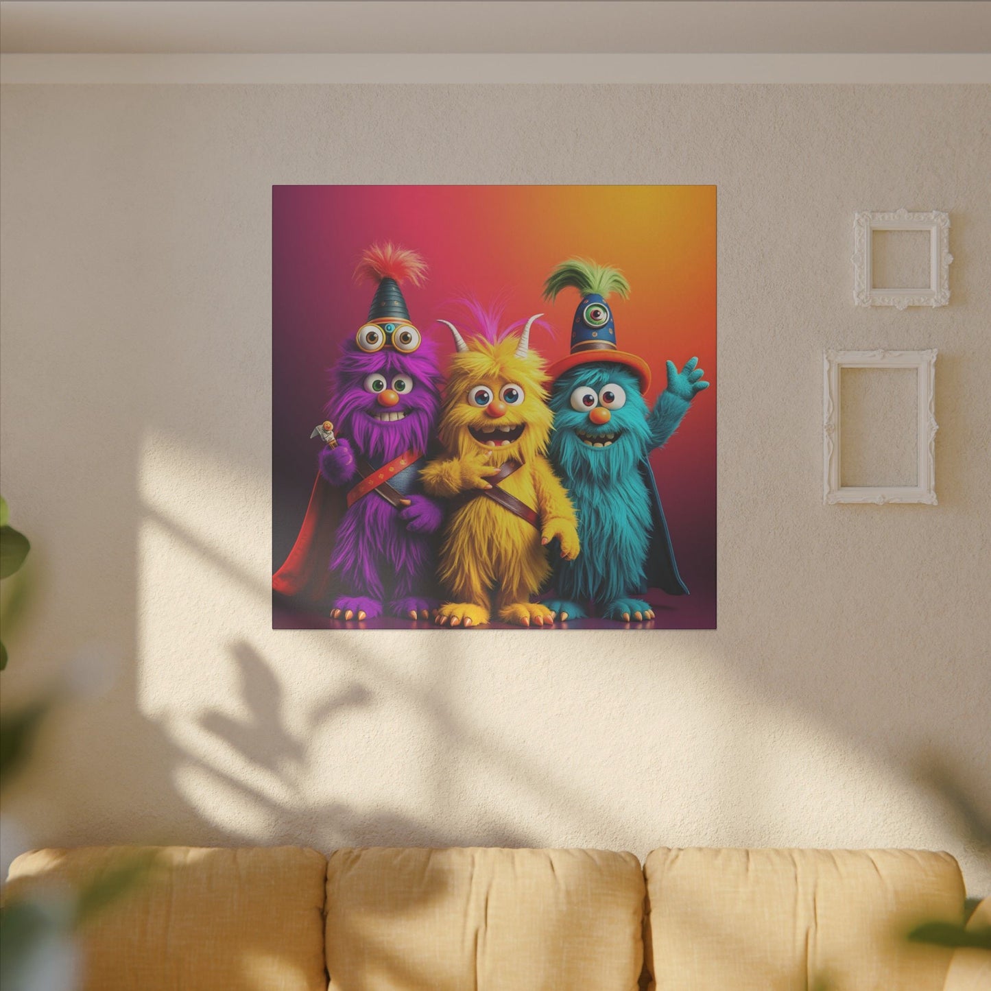 Canvas Print - Cute Monsters Costume Party - Resonating Crystal Creations