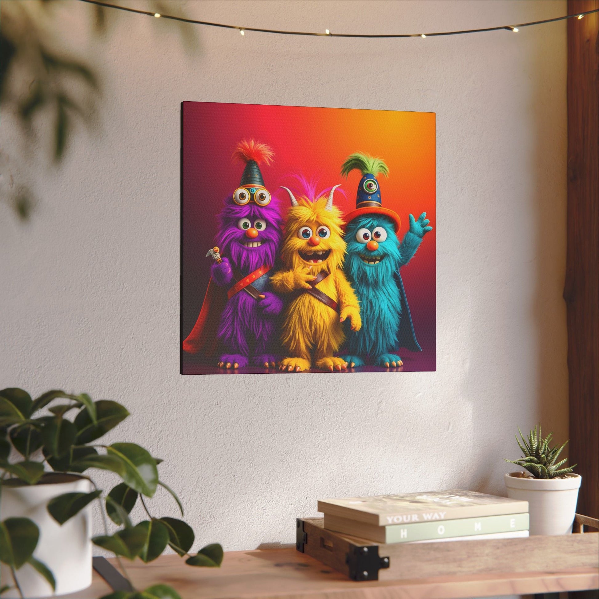 Canvas Print - Cute Monsters Costume Party - Resonating Crystal Creations