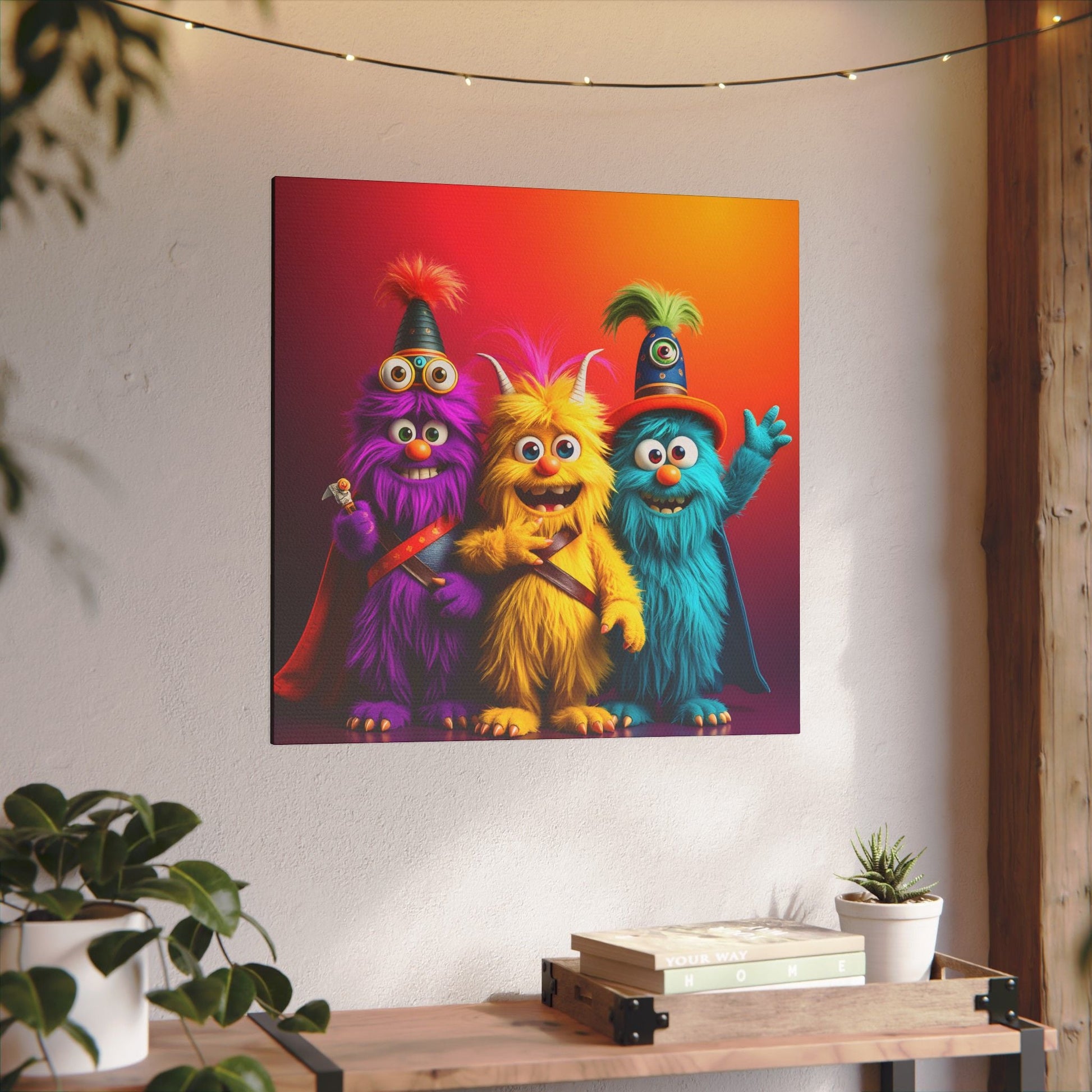 Canvas Print - Cute Monsters Costume Party - Resonating Crystal Creations