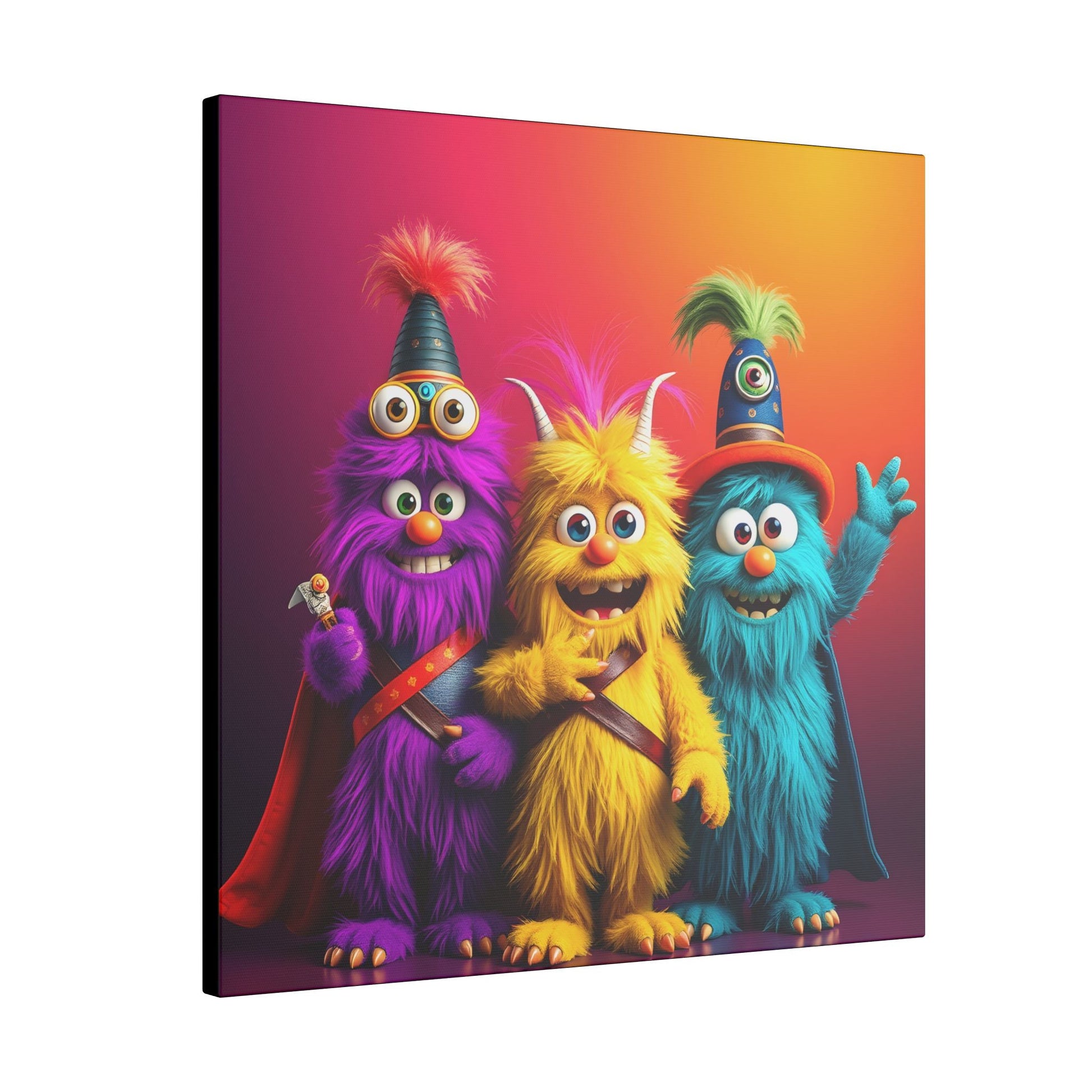 Canvas Print - Cute Monsters Costume Party - Resonating Crystal Creations