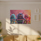 Canvas Print Cute Monsters Hula Hooping - Resonating Crystal Creations