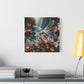 Canvas Print Dragonfly on Crystal Cluster - Resonating Crystal Creations