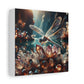 Canvas Print Dragonfly on Crystal Cluster - Resonating Crystal Creations