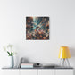 Canvas Print Dragonfly on Crystal Cluster - Resonating Crystal Creations