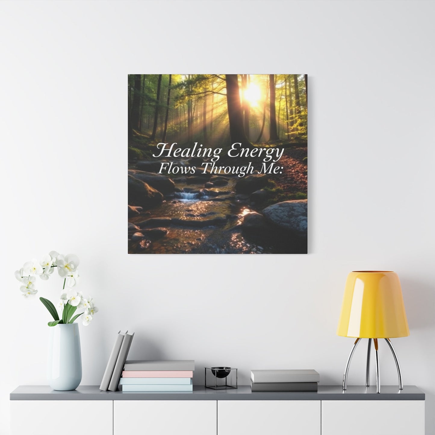 Canvas Print Healing Energy Flow Design - Resonating Crystal Creations