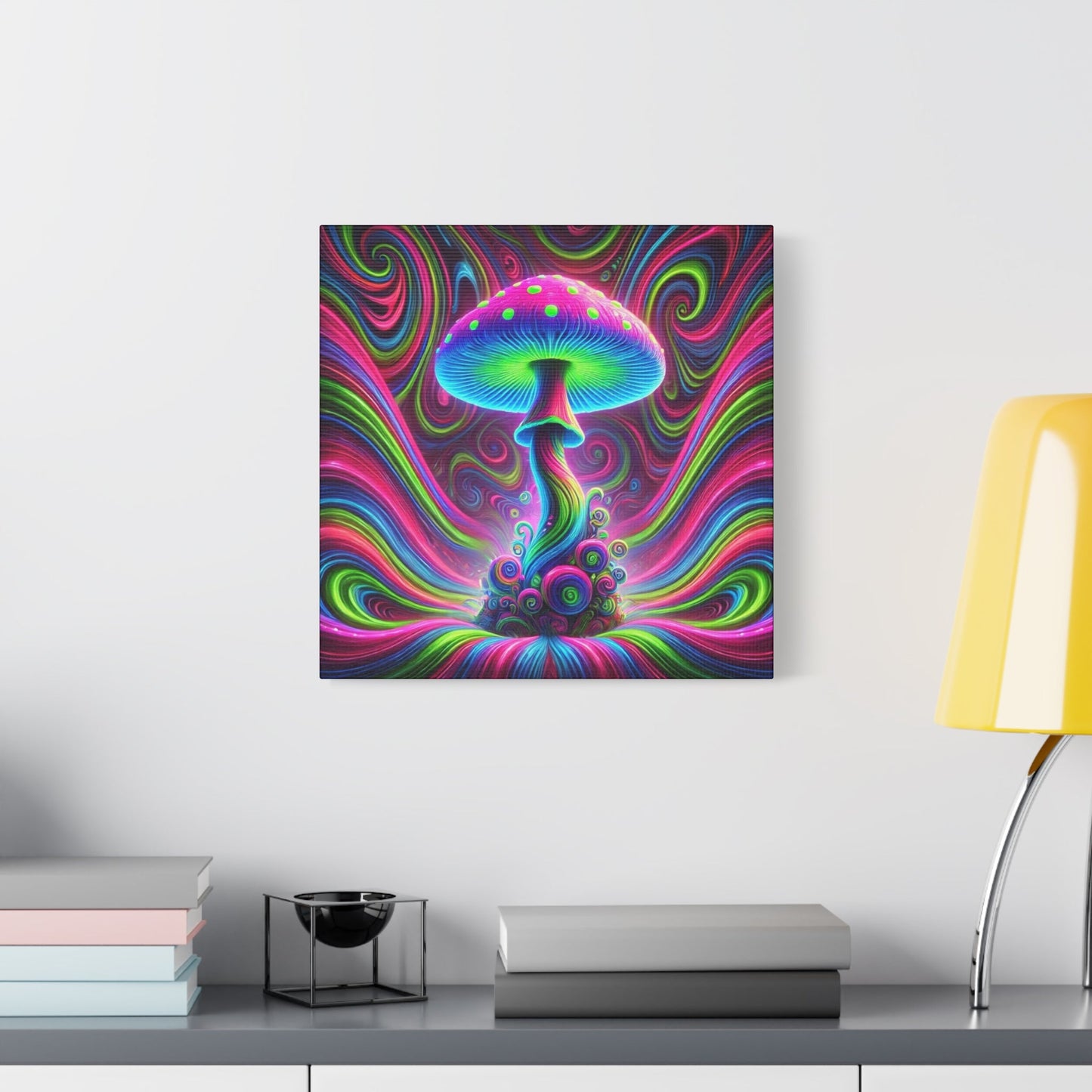 Canvas Print Psychedelic Mushroom - Resonating Crystal Creations