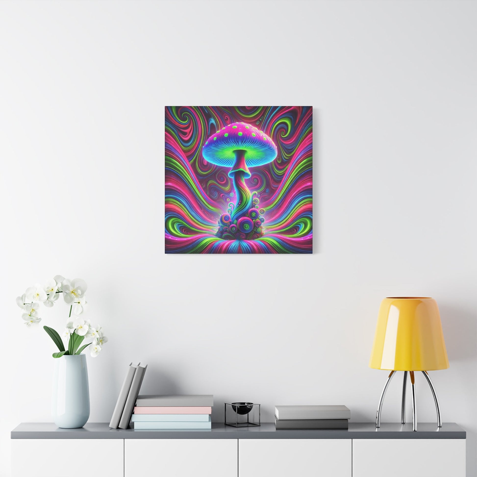 Canvas Print Psychedelic Mushroom - Resonating Crystal Creations