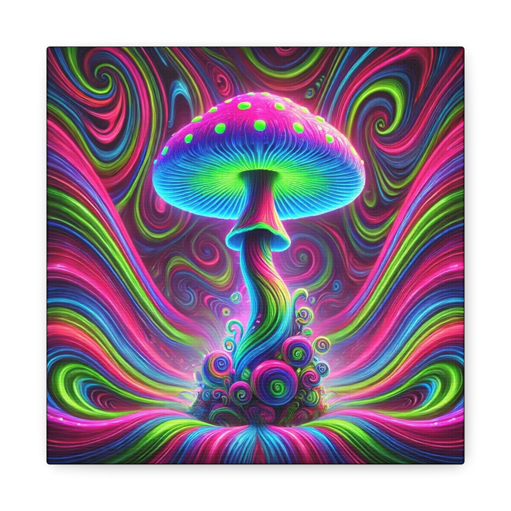 Canvas Print Psychedelic Mushroom - Resonating Crystal Creations