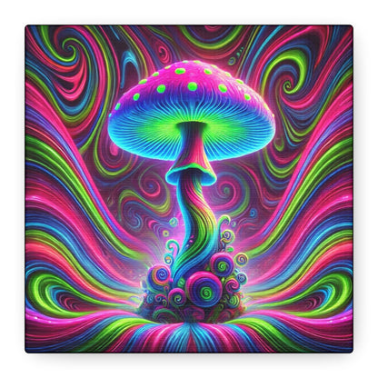 Canvas Print Psychedelic Mushroom - Resonating Crystal Creations