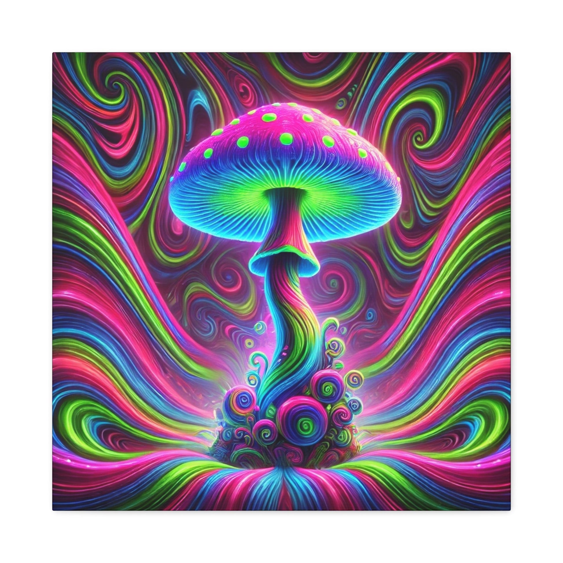 Canvas Print Psychedelic Mushroom - Resonating Crystal Creations