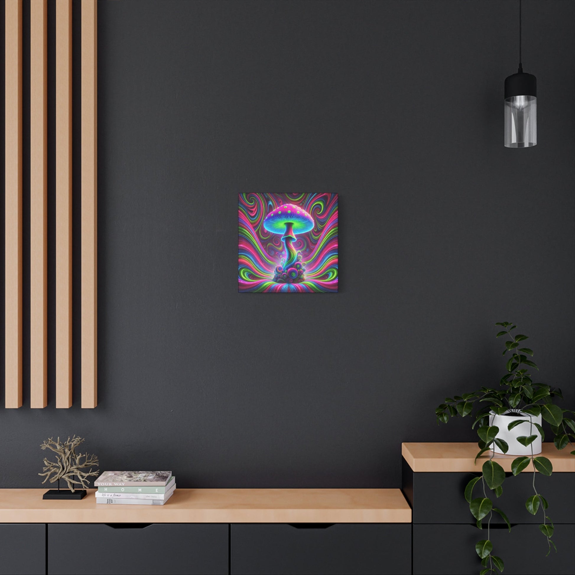 Canvas Print Psychedelic Mushroom - Resonating Crystal Creations