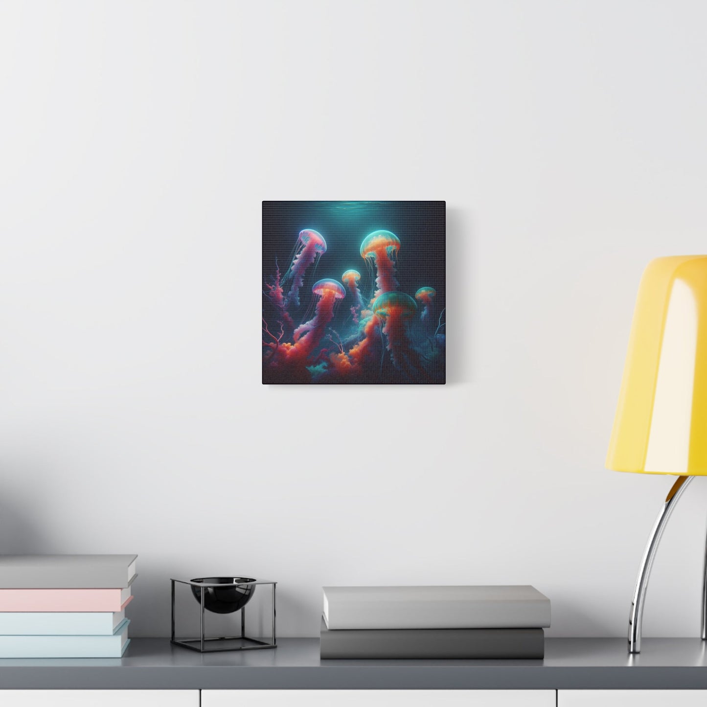 Canvas Print - Vibrant Colored Jellyfish - Resonating Crystal Creations