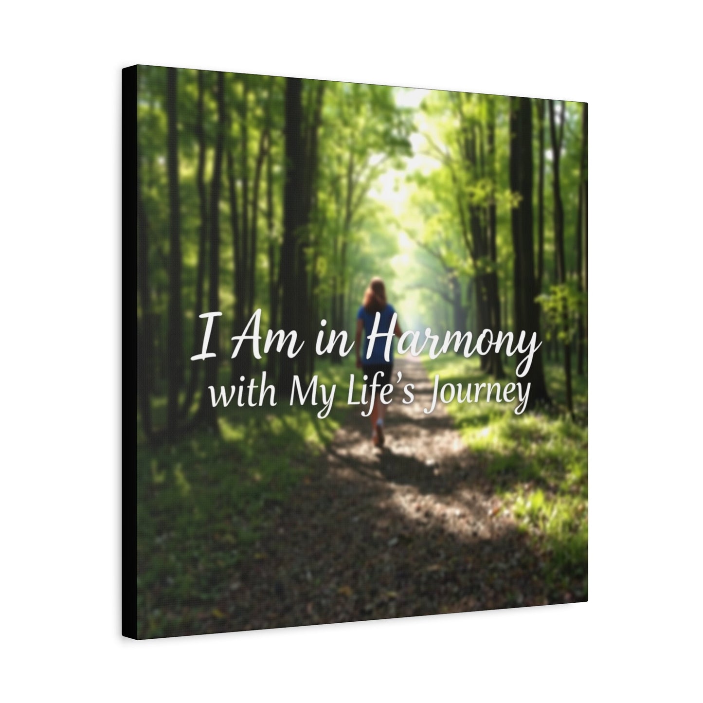 Canvas Wall Art - Harmony Life's Journey Inspirational Quote - Resonating Crystal Creations