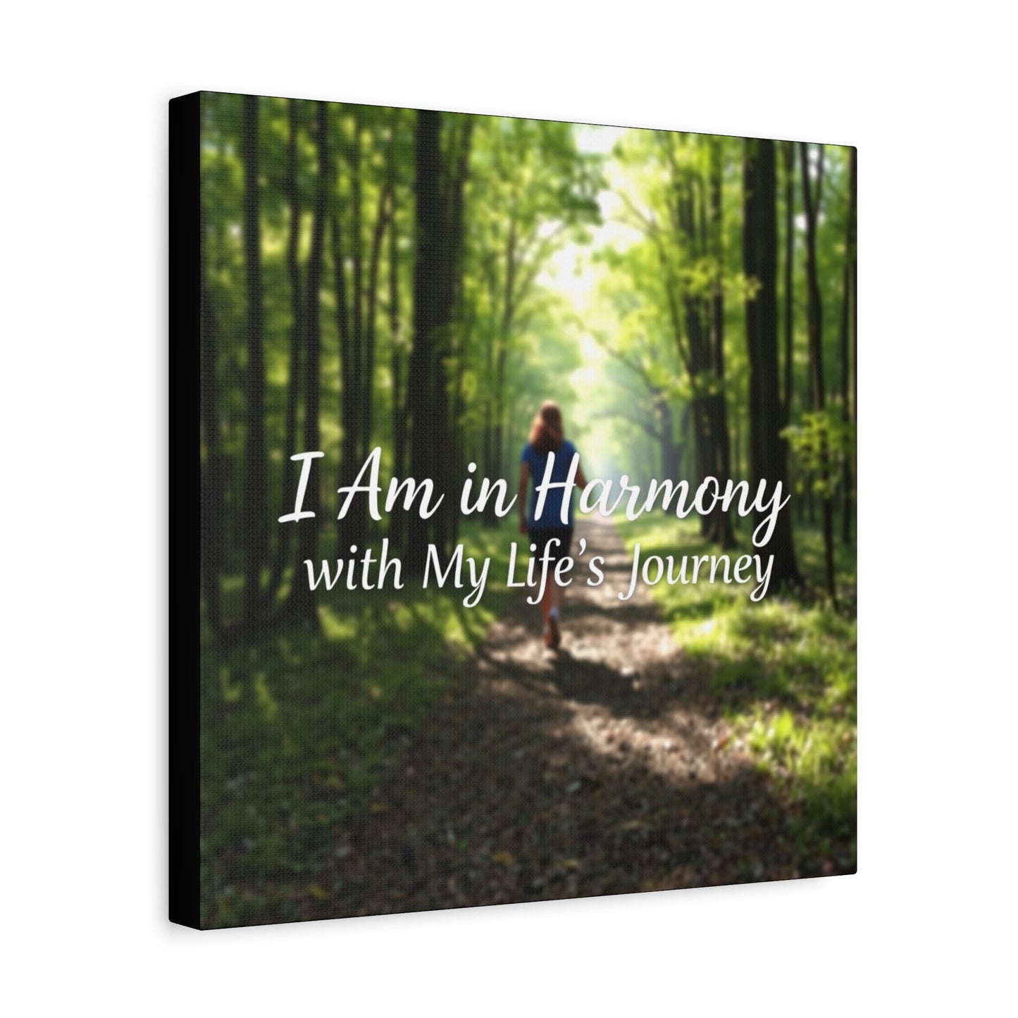 Canvas Wall Art - Harmony Life's Journey Inspirational Quote - Resonating Crystal Creations