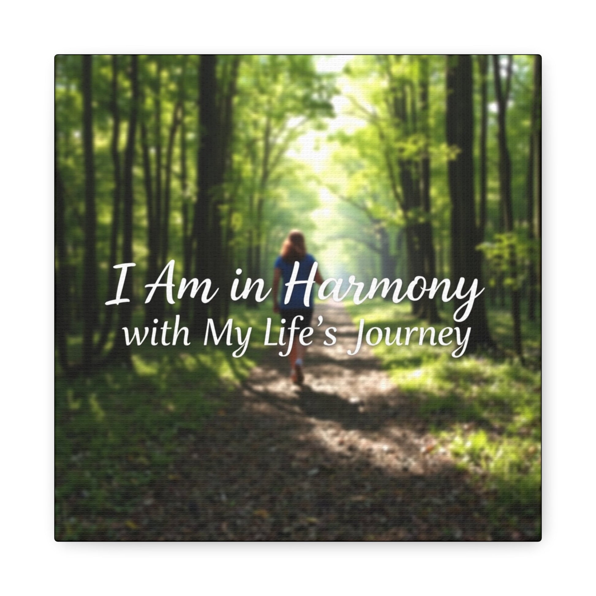 Canvas Wall Art - Harmony Life's Journey Inspirational Quote - Resonating Crystal Creations