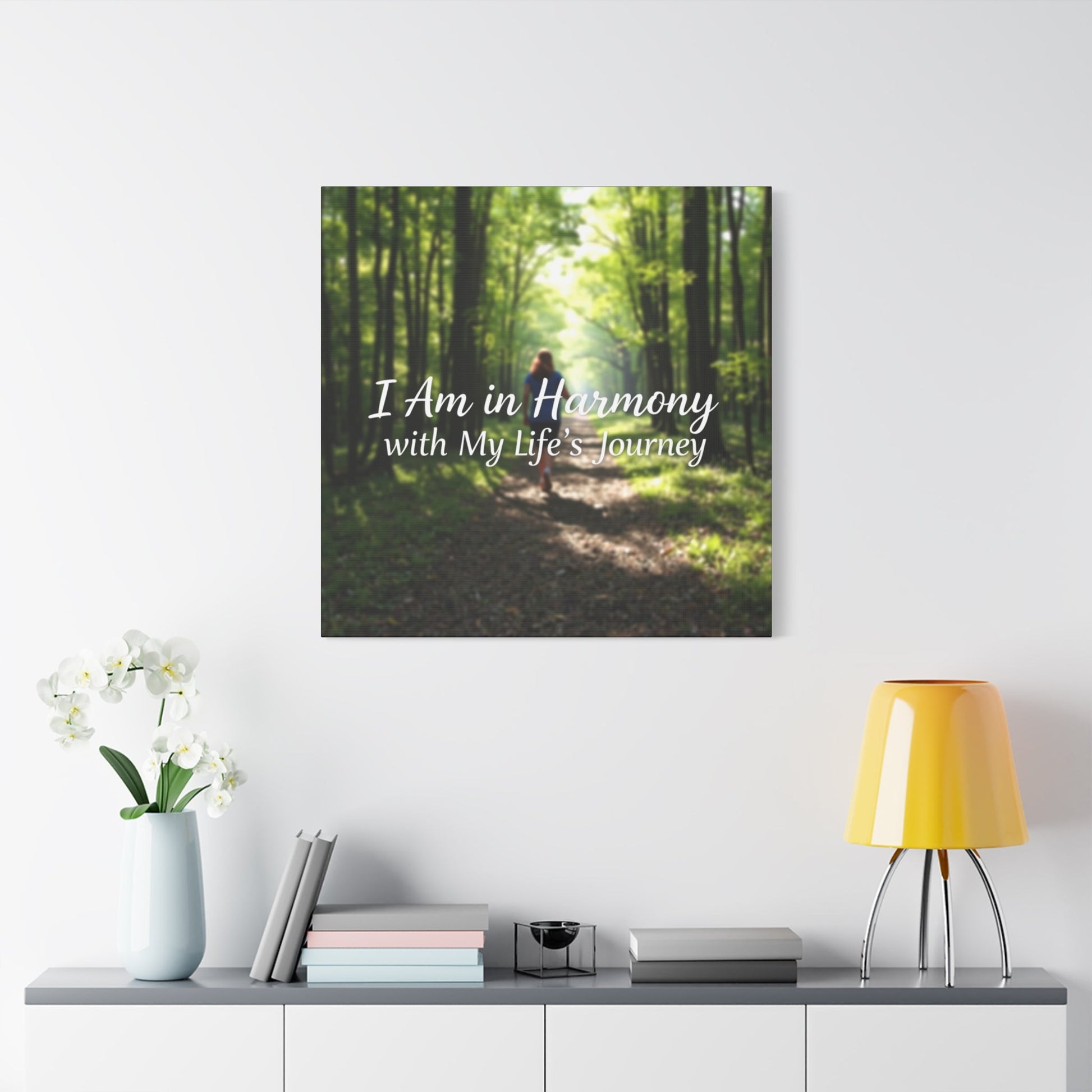 Canvas Wall Art - Harmony Life's Journey Inspirational Quote - Resonating Crystal Creations