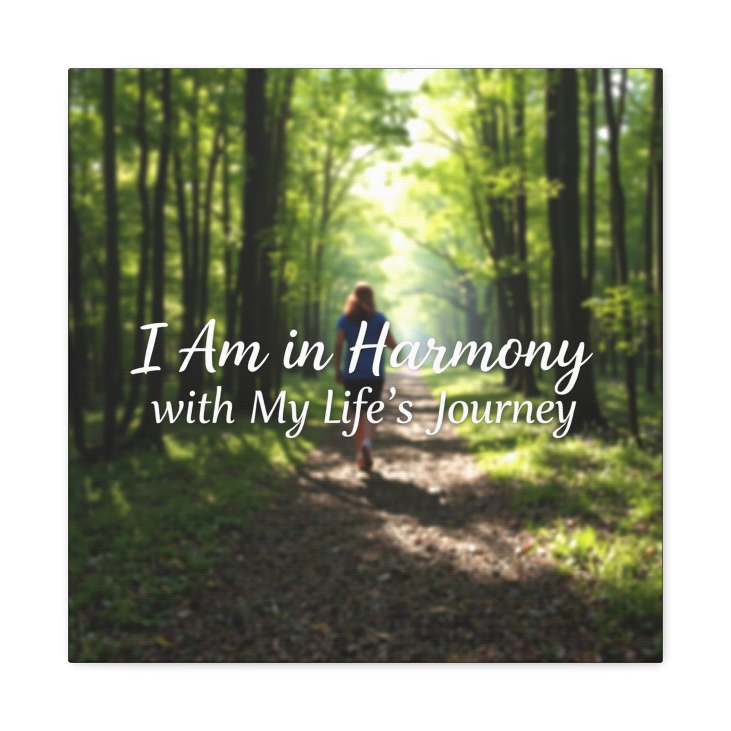 Canvas Wall Art - Harmony Life's Journey Inspirational Quote - Resonating Crystal Creations