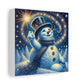 Canvas Wall Art: Magical Snowman - Resonating Crystal Creations