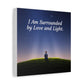 Canvas Wall Art - Surrounded by Love and Light Design - Resonating Crystal Creations