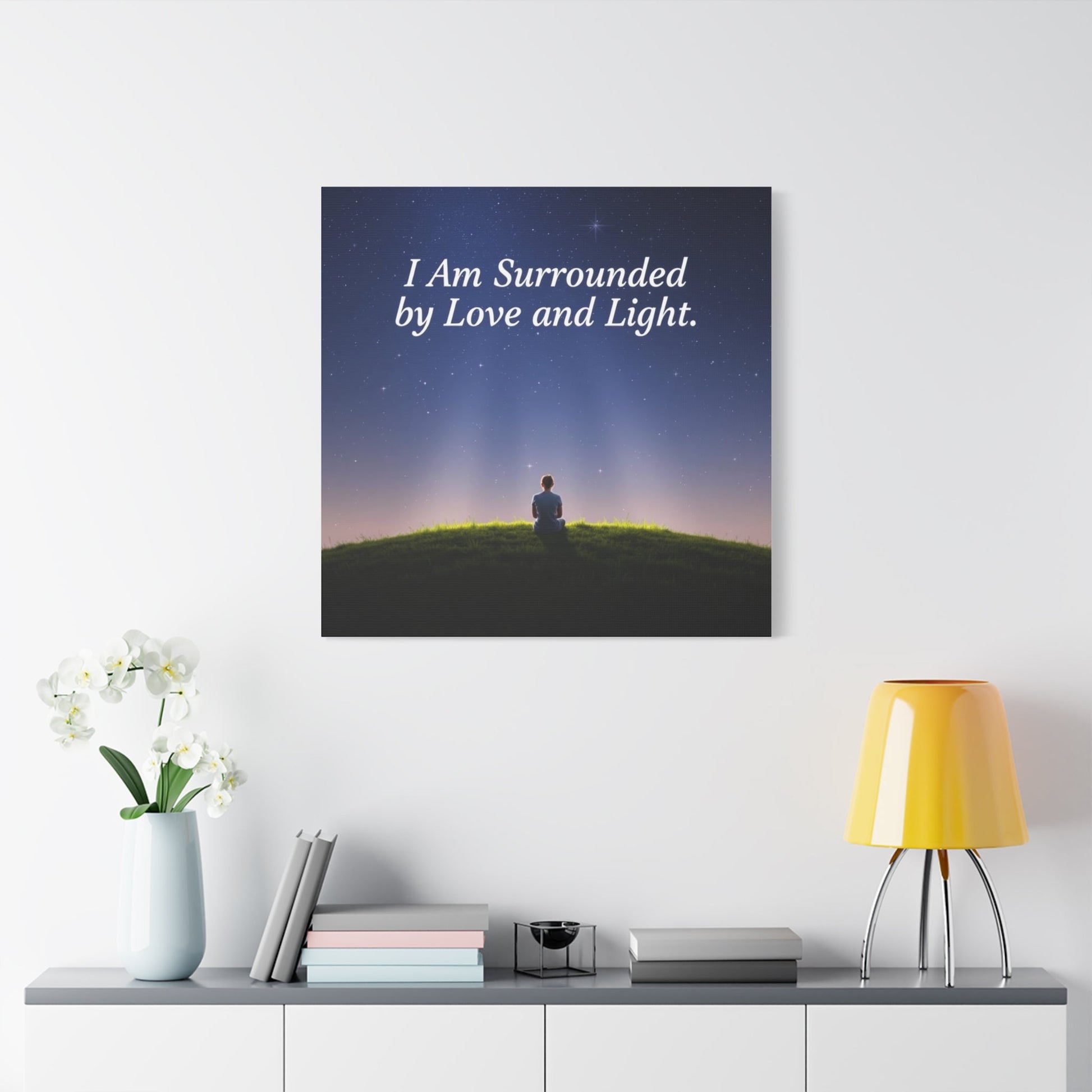 Canvas Wall Art - Surrounded by Love and Light Design - Resonating Crystal Creations