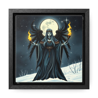 Canvas Wrap Hekate Winter Moon Art - Resonating Crystal Creations